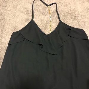 Black tank top with chain back size Xl